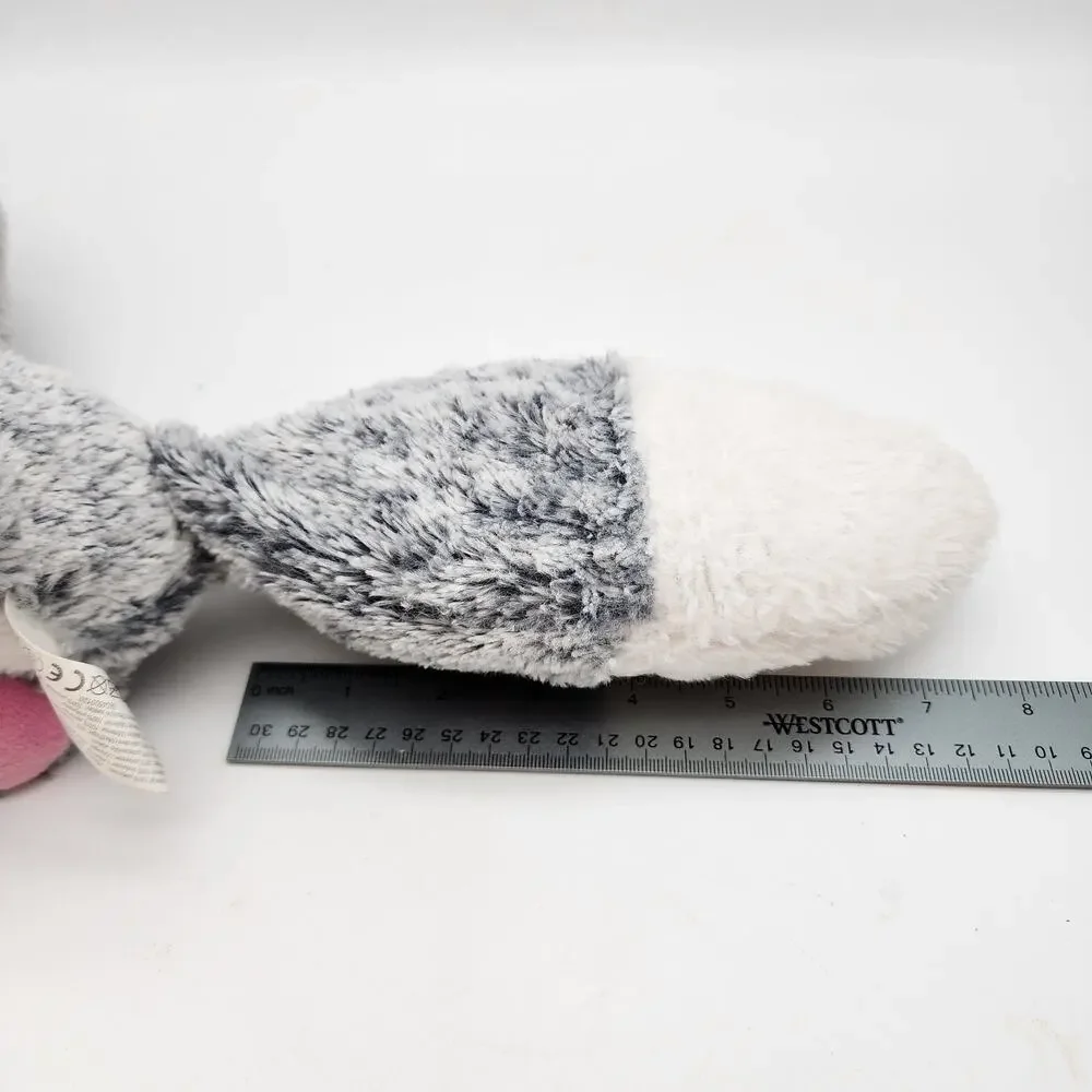 Fluffy Gray Cat Fox Stuffed Plush 12
